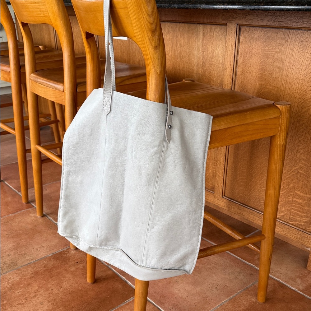 Stylish White Tote Bag